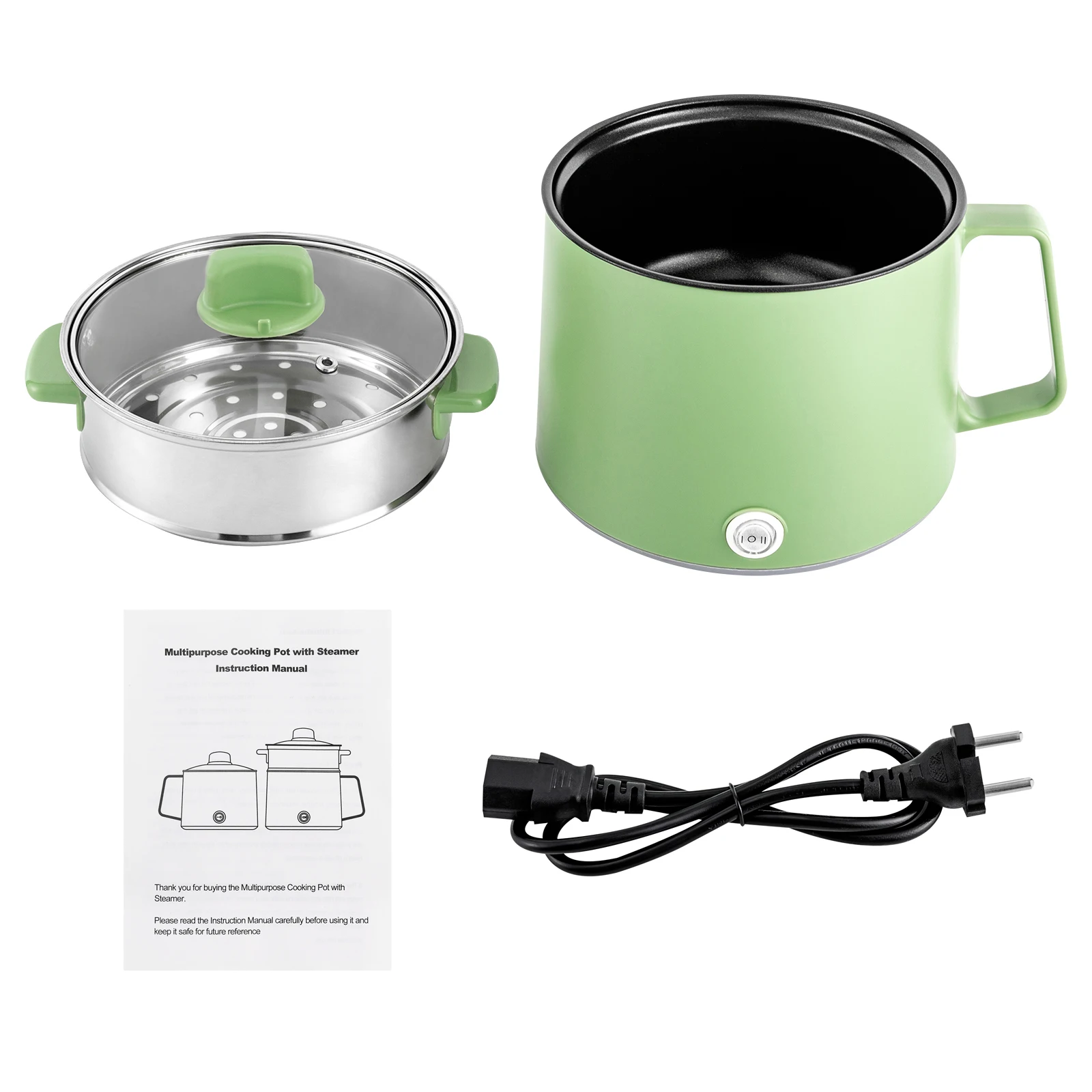 Mini Electric Hot Pot Pink Green Rice Cooker Non-stick Multifunction Rapid Cooking Machine Nonstick Pan Noodles Porridge Soup