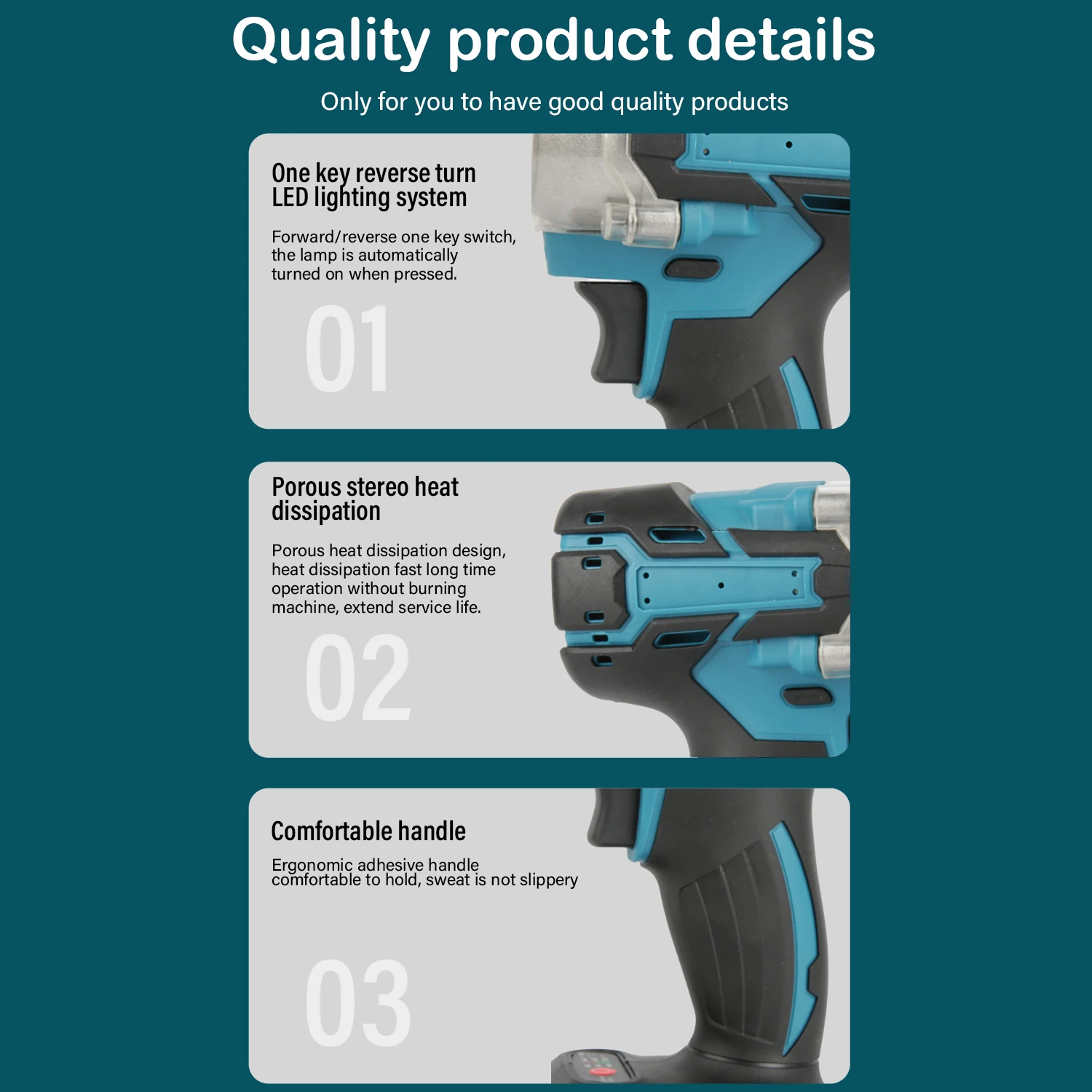 520N.m Brushless Cordless Electric Wrench 1/2 inch Car Truck Repair Screwdriver Impact Drill Rechargable 388V Battery Power Tool