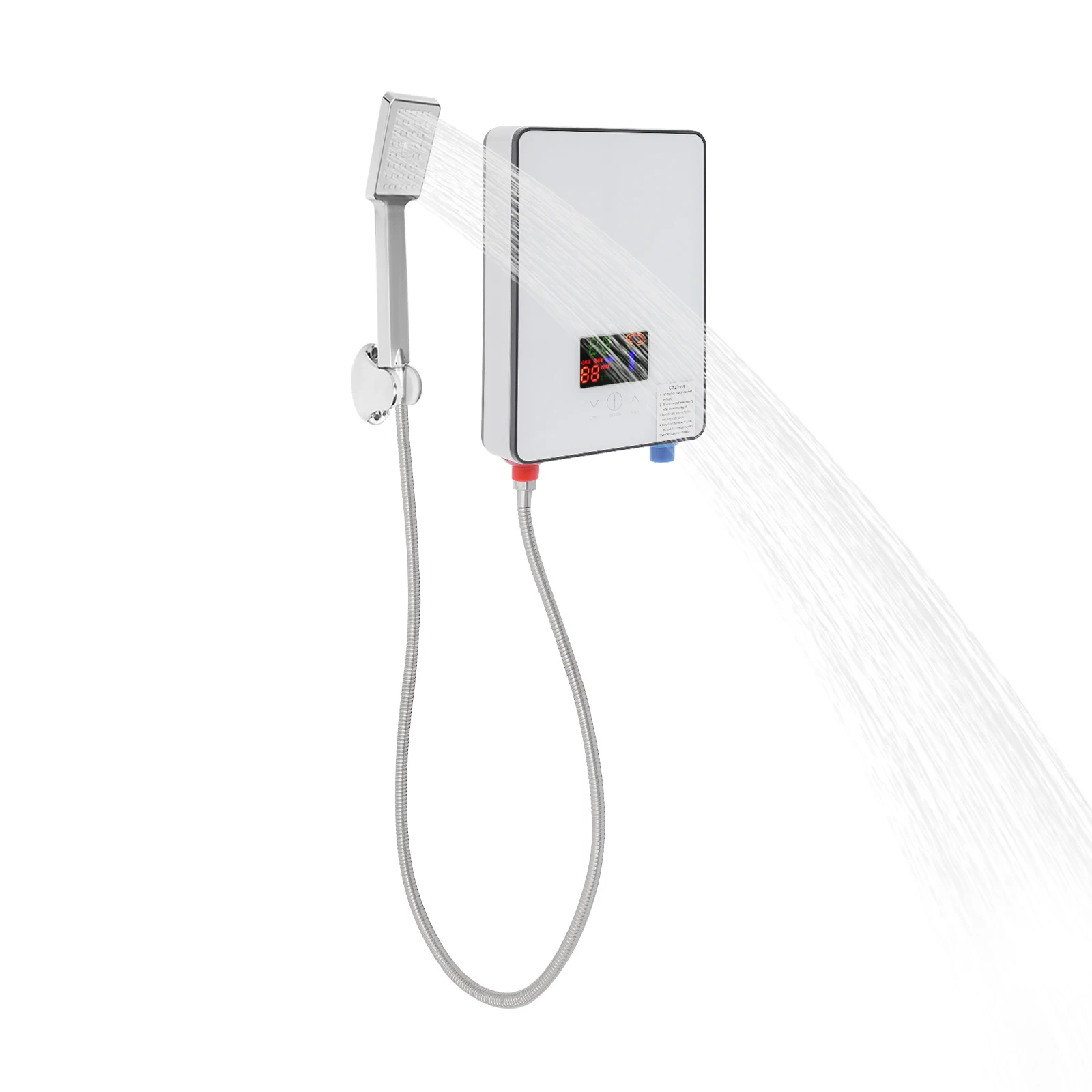 Electric Water Heater, Instantaneous Water Heater Starting Flow 1.2-1.5L/0.32-0.4gal/min 0.6Mpa Water Pressure