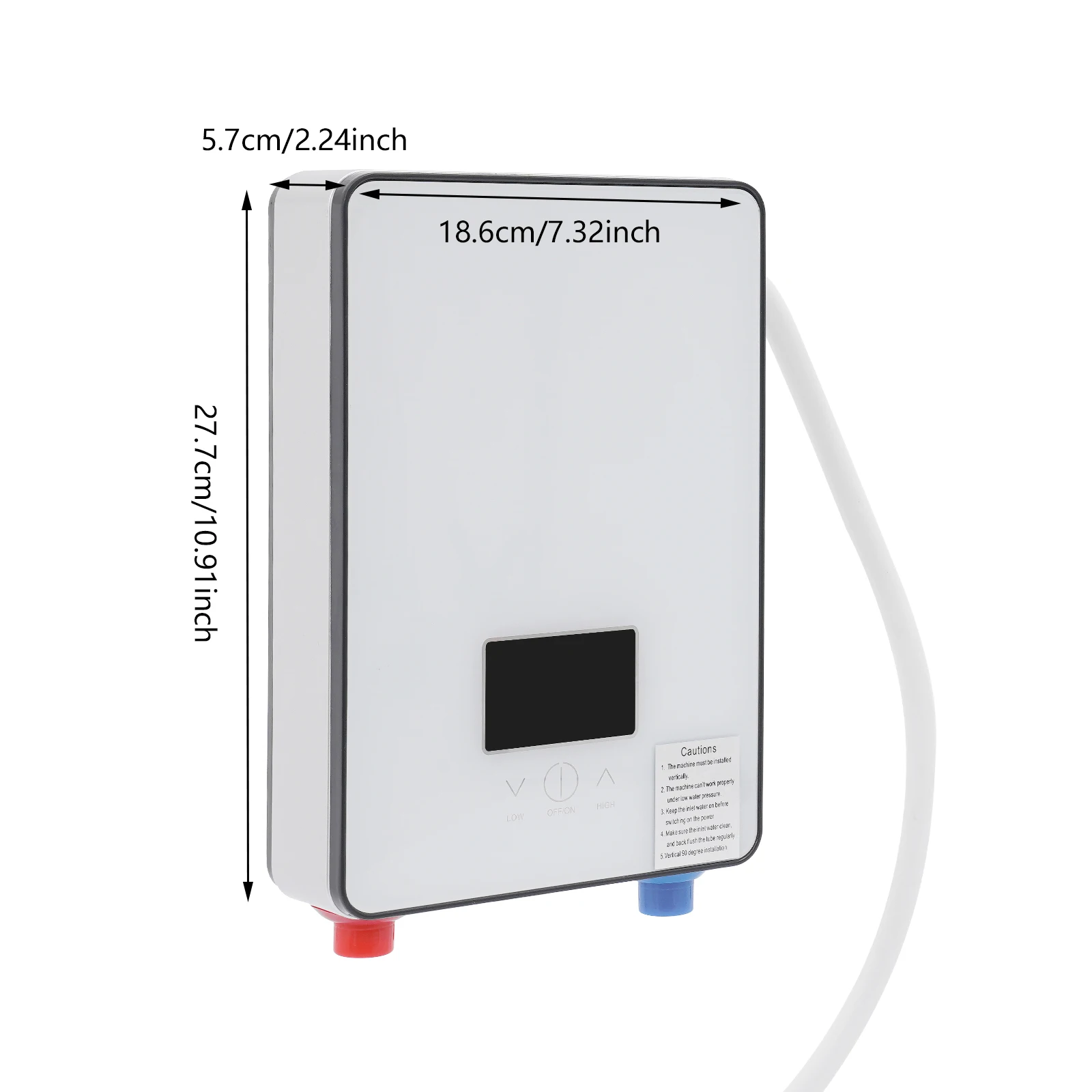 Electric Water Heater, Instantaneous Water Heater Starting Flow 1.2-1.5L/0.32-0.4gal/min 0.6Mpa Water Pressure
