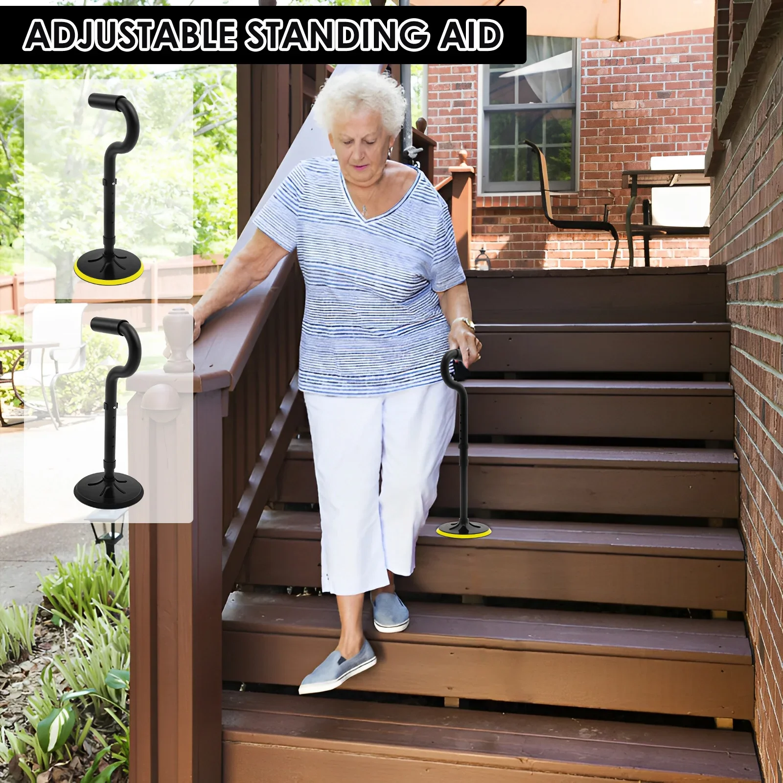 2 PCS New Cross-border Adjustable Standing Aid for The Elderly Mobility Aid S Tool