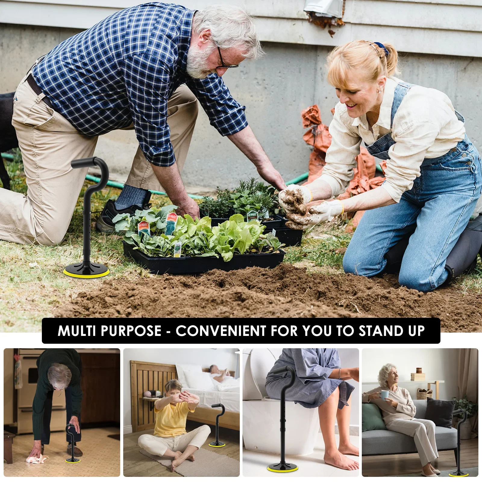 2 PCS New Cross-border Adjustable Standing Aid for The Elderly Mobility Aid S Tool
