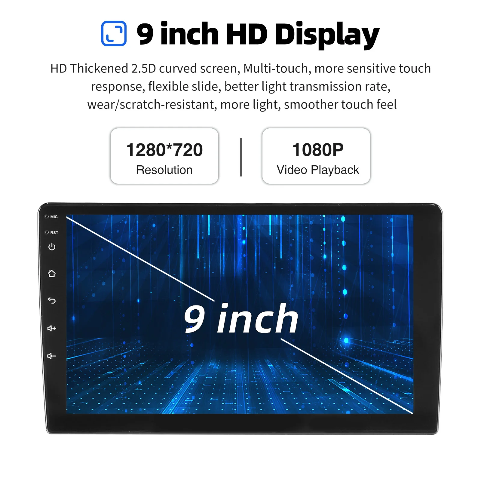 For Honda CRV 2007-2011 9Inch Touchscreen Android14 1280 x 720 Car Stereo CarPlay GPS Sat Nav BT 4+64G MP3