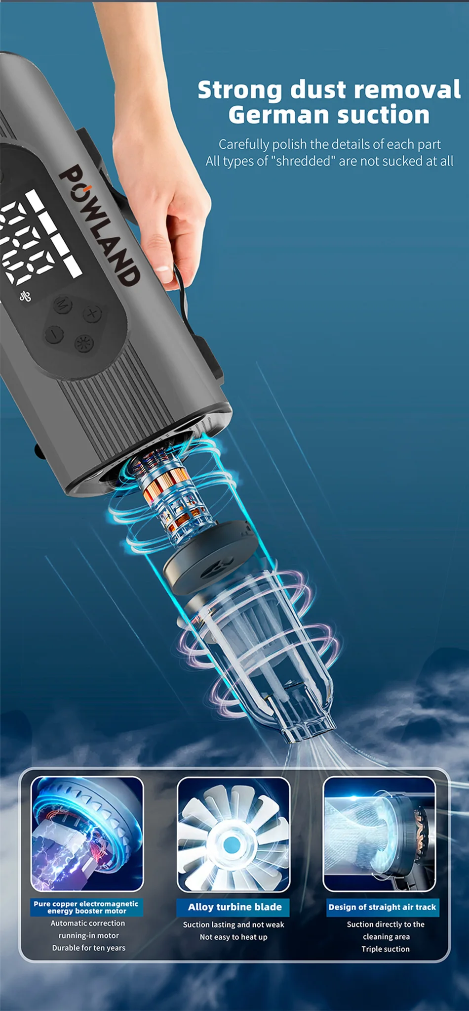 26800mAh Multifunctional 8-In-1 150PSI Car Emergency Start Power Portable Vehicle Mounted Inflation Pump Electric Vacuum Cleaner