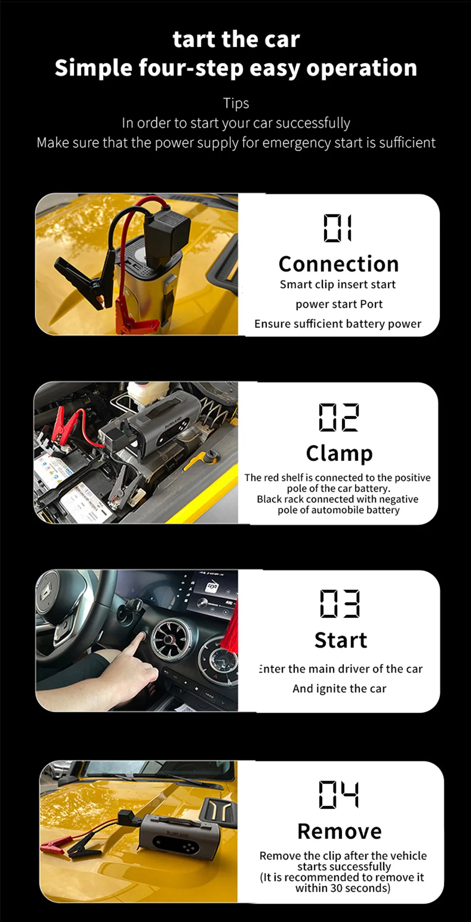 26800mAh Multifunctional 8-In-1 150PSI Car Emergency Start Power Portable Vehicle Mounted Inflation Pump Electric Vacuum Cleaner