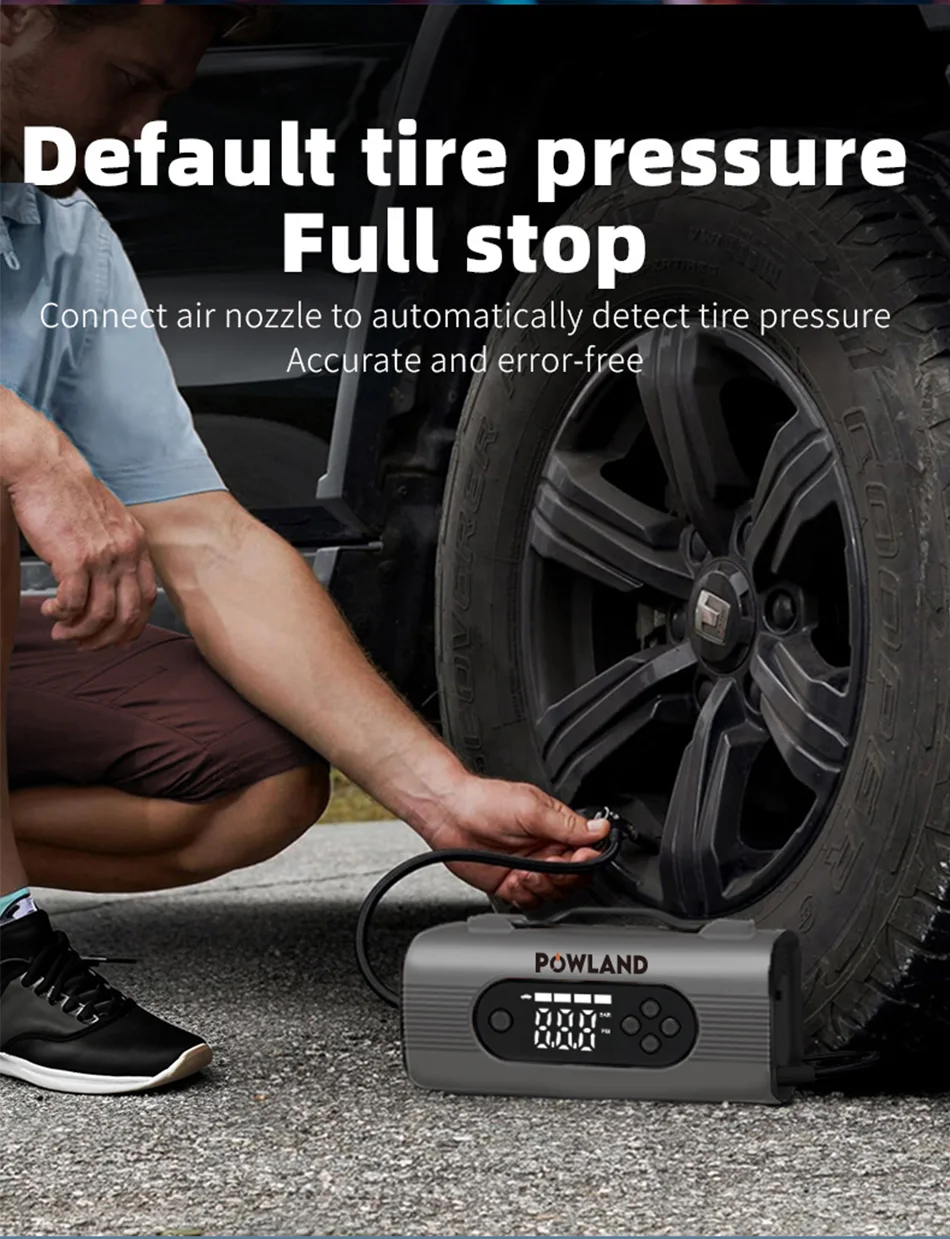 26800mAh Multifunctional 8-In-1 150PSI Car Emergency Start Power Portable Vehicle Mounted Inflation Pump Electric Vacuum Cleaner
