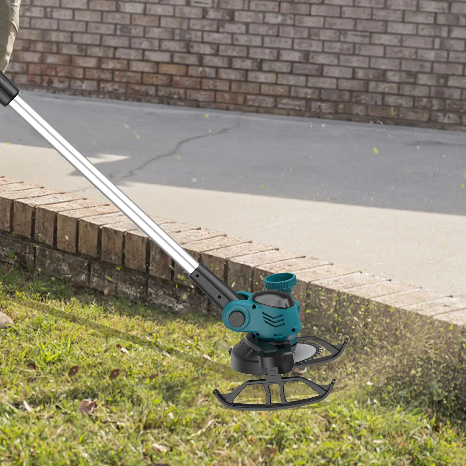 21V Electric Cordless Weed Wacker 3IN1 Lawn Edger/Trimmer/Mower 6“ 90° Blade Adjustable Handle Grass Trimmer Garden Power Tool