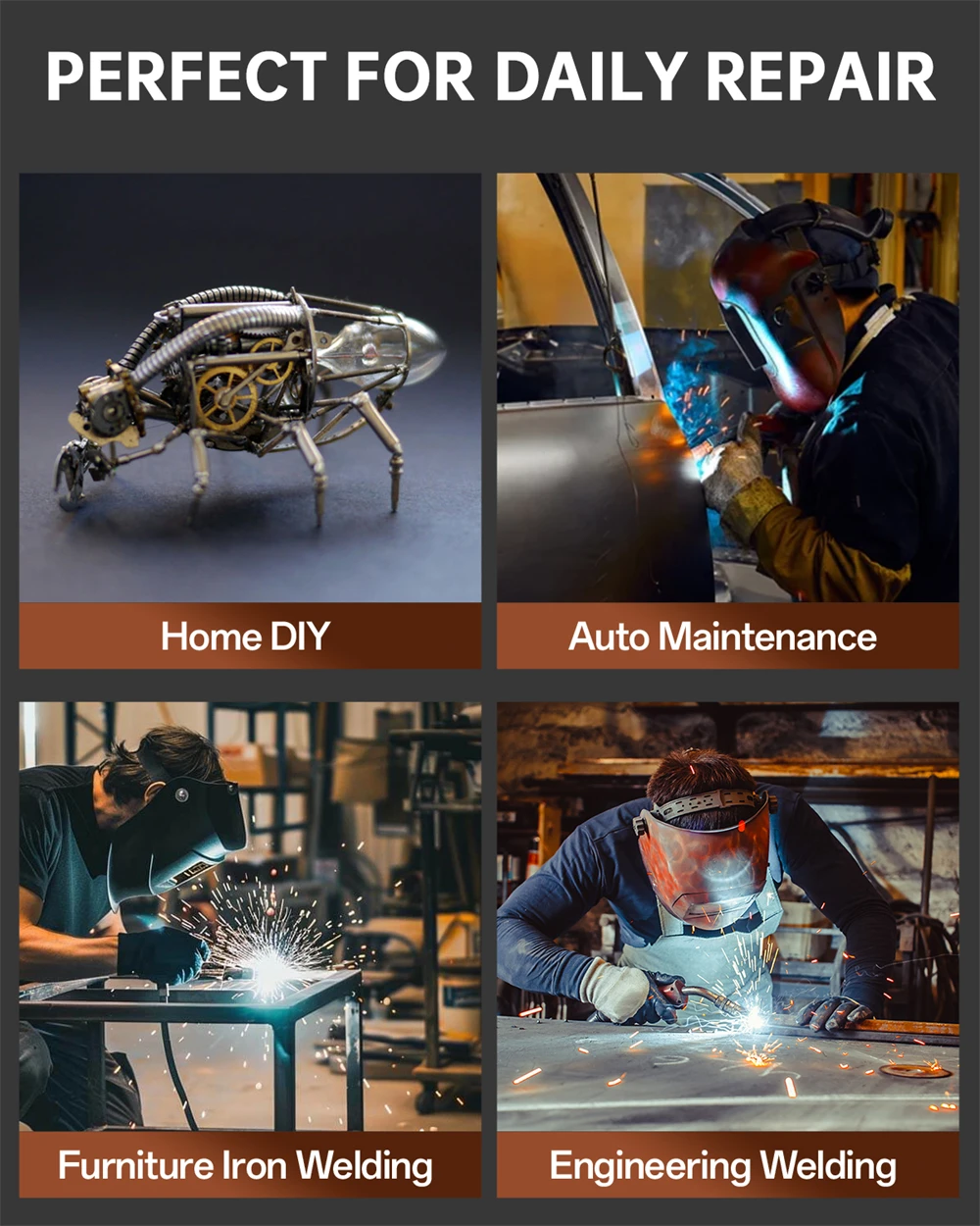HITBOX MIG Welding Machine 220V 200 Amps 7 in 1 Stick ARC MMA Gasless/Gas MIG Lift TIG Spot Welder Support Spool Gun Single Pulse Aluminium Welder Large LED Digital Screen Inverter Welding Tool
