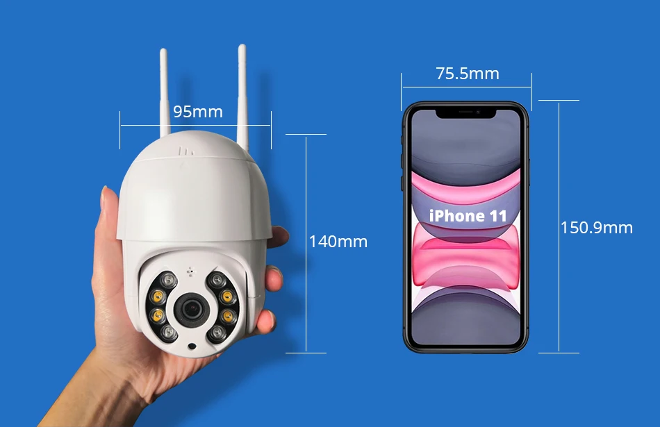 Hiseeu 4K 8MP Smart Wifi PTZ Camera 5x Digital Zoom AI Human Detection ONVIF Wireless CCTV IP Camera Iptv Security Protection