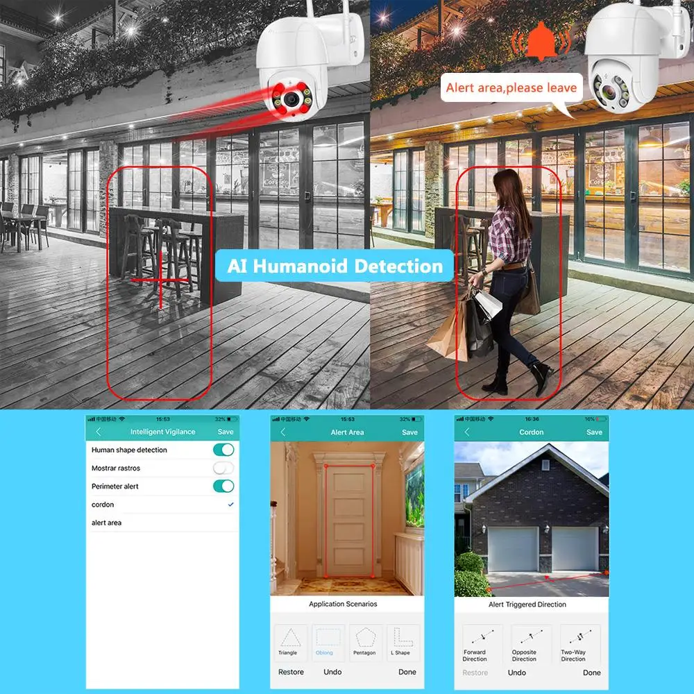 Hiseeu 4K 8MP Smart Wifi PTZ Camera 5x Digital Zoom AI Human Detection ONVIF Wireless CCTV IP Camera Iptv Security Protection