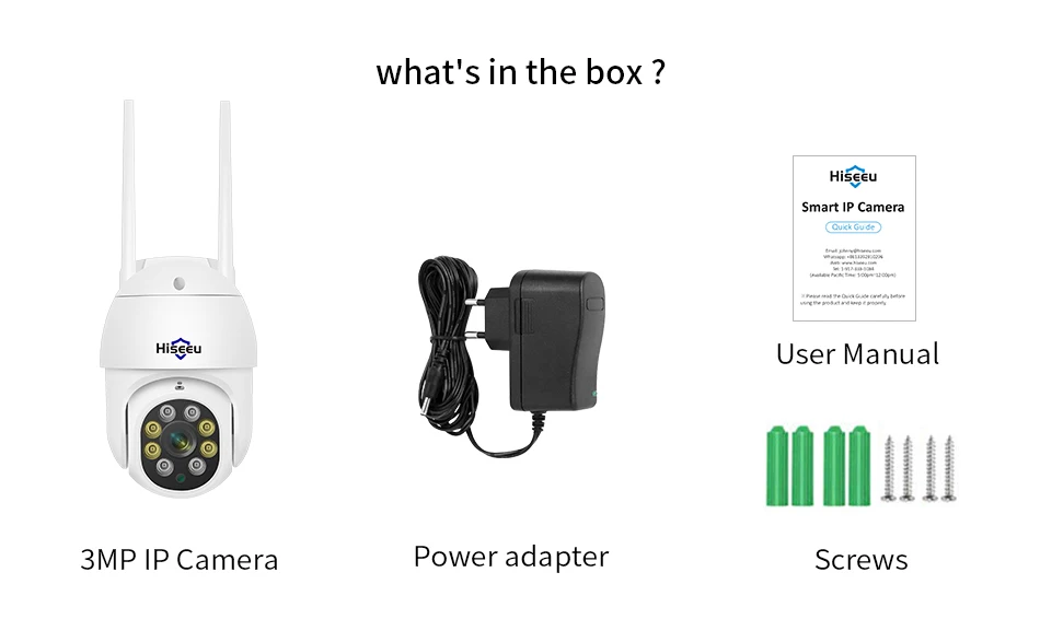 Hiseeu 4K 8MP Smart Wifi PTZ Camera 5x Digital Zoom AI Human Detection ONVIF Wireless CCTV IP Camera Iptv Security Protection