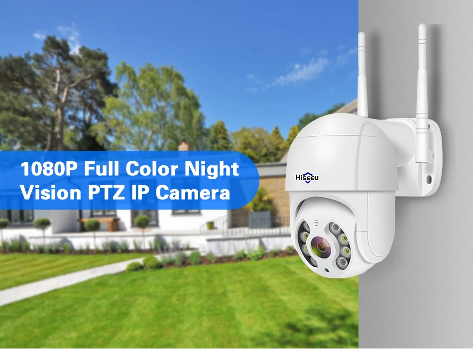 Hiseeu 4K 8MP Smart Wifi PTZ Camera 5x Digital Zoom AI Human Detection ONVIF Wireless CCTV IP Camera Iptv Security Protection