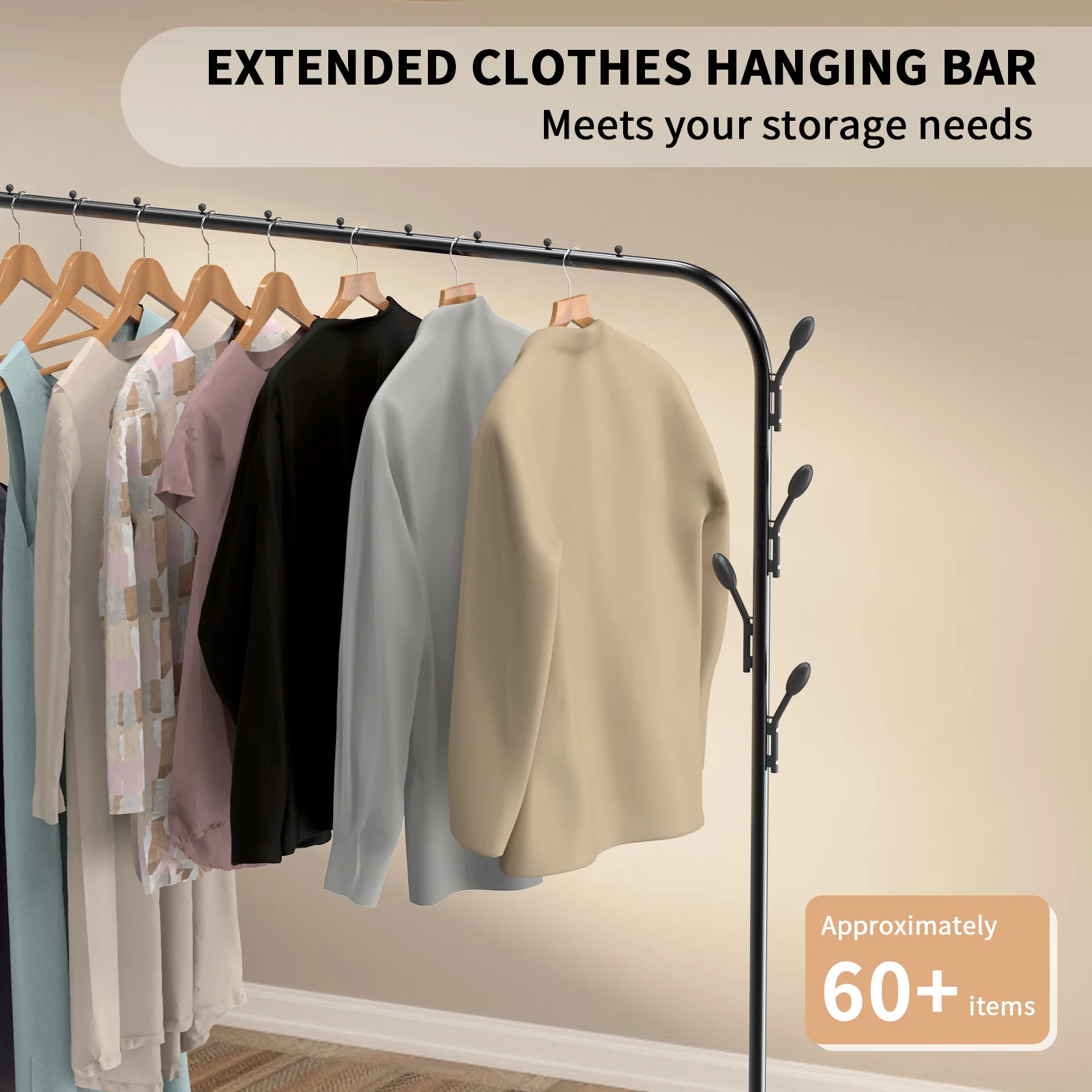EFAN Clothes Rack and Drying Rack 2-in-1 Folding Clothes Airer For Laundry, Space Saving Non-Slip Feet for Hangers In/Outdoor