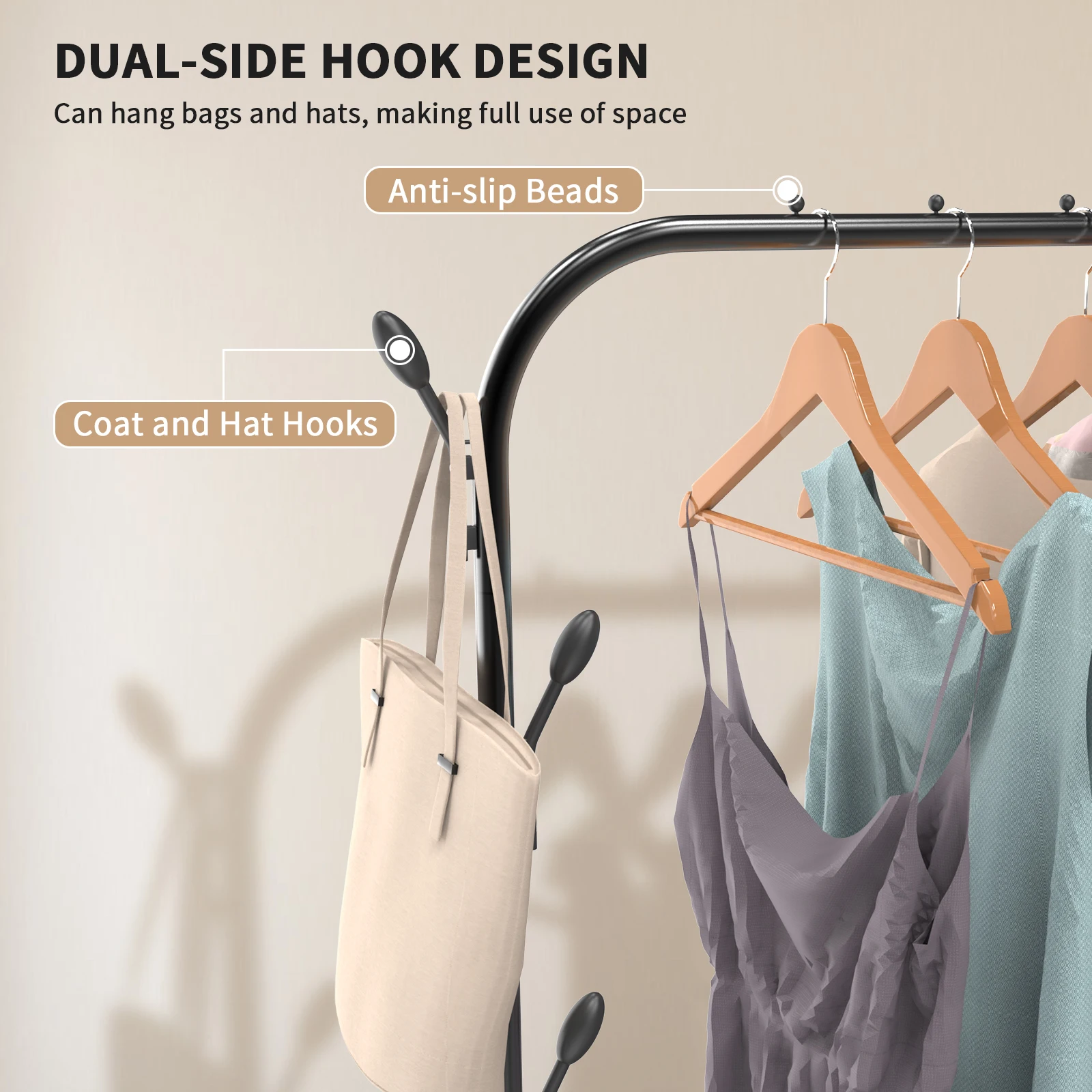 EFAN Clothes Rack and Drying Rack 2-in-1 Folding Clothes Airer For Laundry, Space Saving Non-Slip Feet for Hangers In/Outdoor