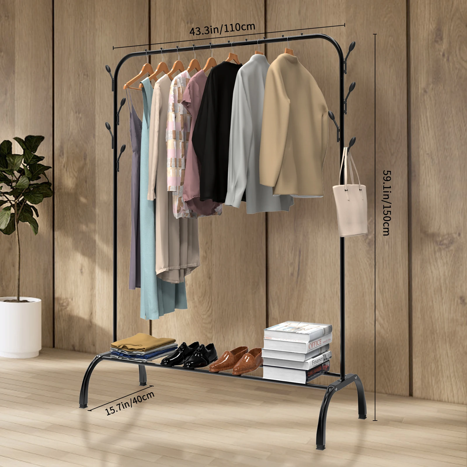 EFAN Clothes Rack and Drying Rack 2-in-1 Folding Clothes Airer For Laundry, Space Saving Non-Slip Feet for Hangers In/Outdoor