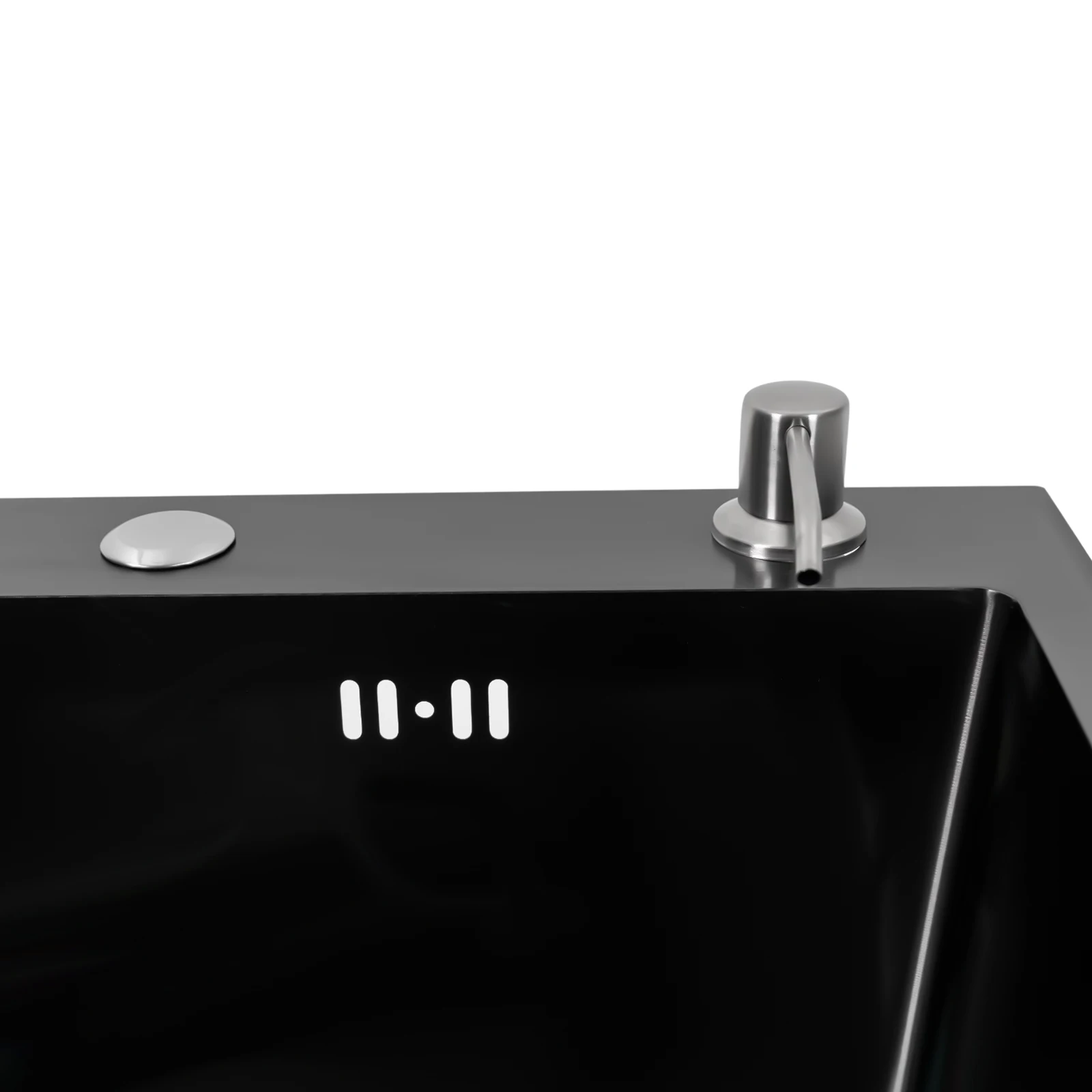 Black Stainless Steel Kitchen Sink Built-in Sink with Soap Dispenser Built-in Sink for Kitchens Bathrooms Laundry Rooms 50x45x20cm
