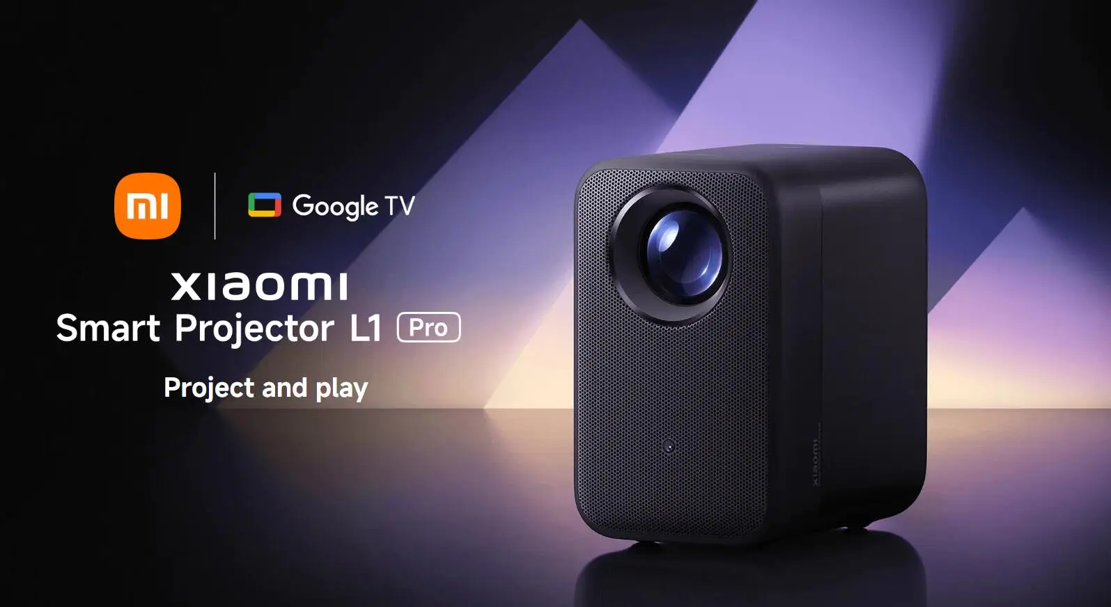 Xiaomi Smart Projector L1 Pro,Google TV 400 ISO Lumens,1080p Physical Resolution,Auto Focus&Auto Keystone Correction,Dolby Audio