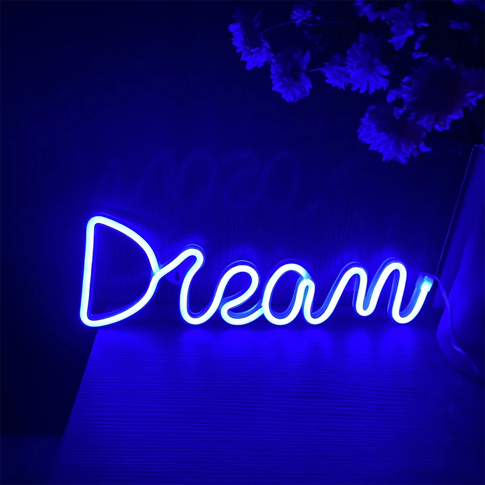 Led Letter Sign Light Dream Shape Neon Lamp Usb Charging LED Light Up Letter Lamp Birthday Wedding Holiday Supply Wall Decor