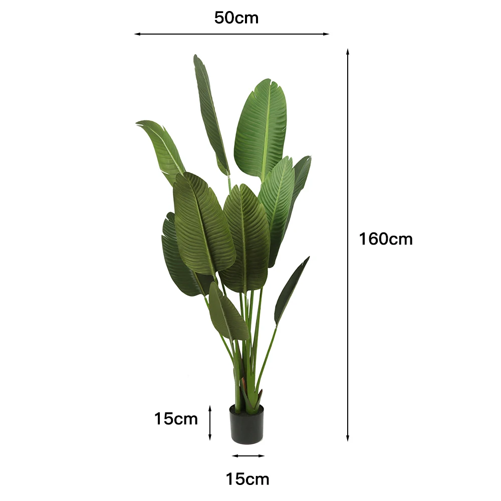 Artificial plant large 160cm artificial tropical palm tree artificial plants in pot for indoor and outdoor home office garden