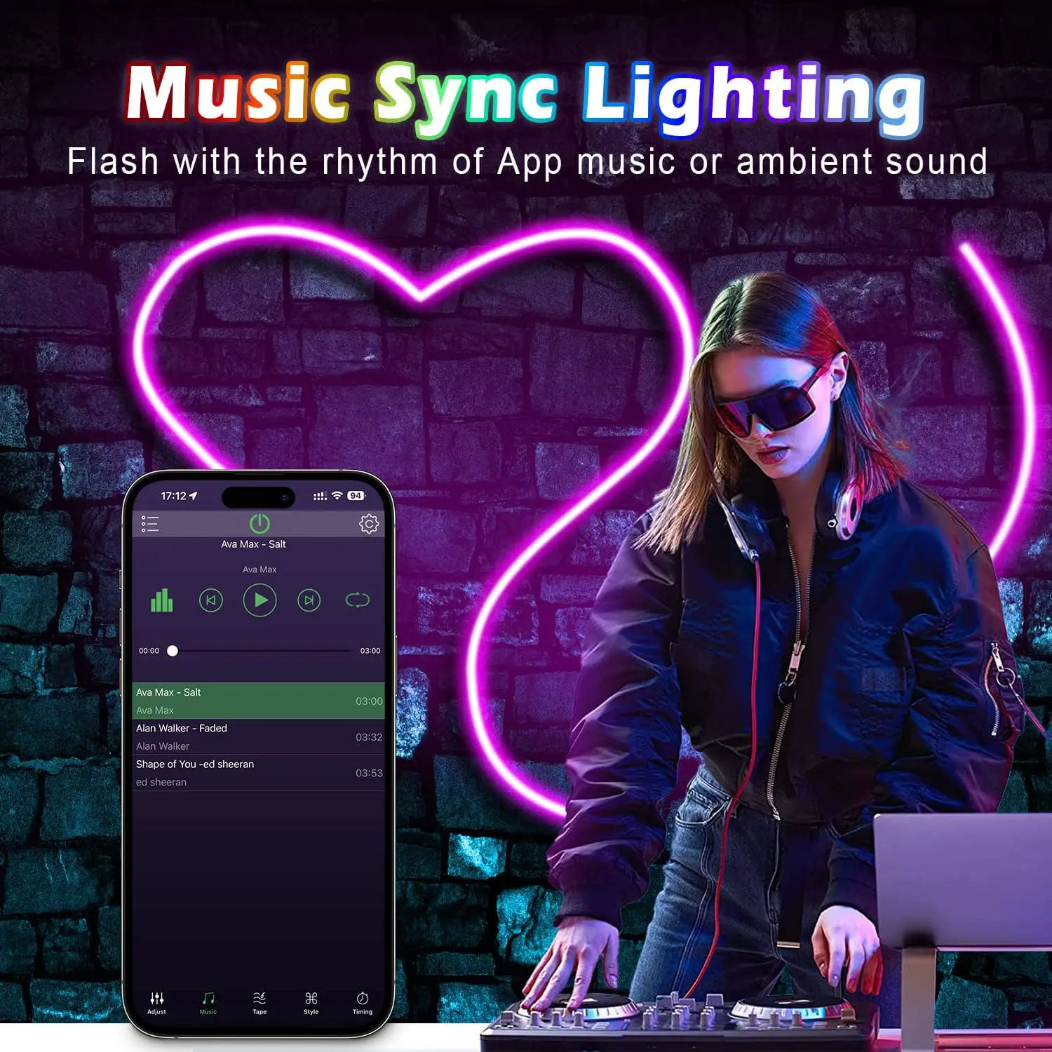 RGB LED Waterproof Neon Strips with APP & Remote, Smart WIFI Works with Alexa, Adjustable Brightness For Indoor And Outdoor Use