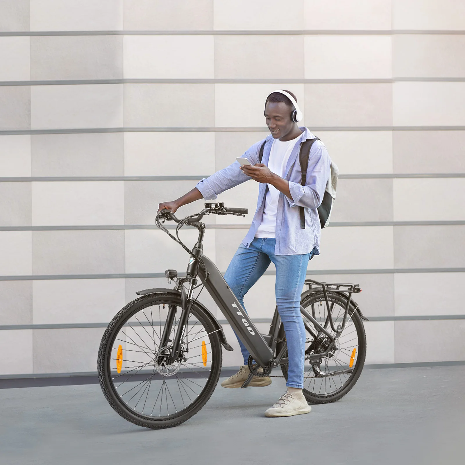 TTGO HZ-28ST Electric Bike 36V20Ah Battery 250W Motor Electric Bicycle,28 Inch Range 110 km,Lightweight Aluminium E-City Bike