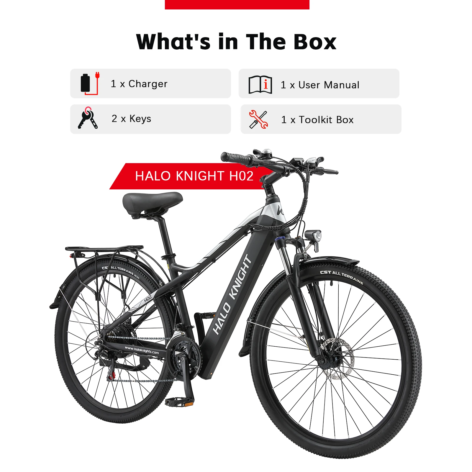 HALO KNIGHT H02 Adult Electric Bike 48V 750W 16AH Electric Bicycle 50KM/H Fast 60KM E Bike Cheap 29'' Ebike Powerful Motorbike