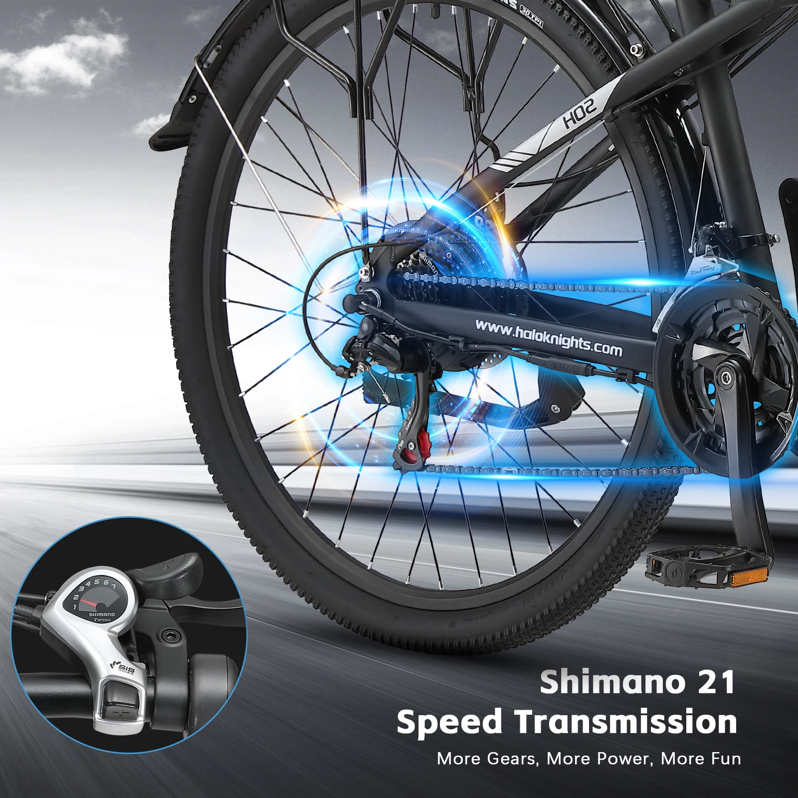 HALO KNIGHT H02 Adult Electric Bike 48V 750W 16AH Electric Bicycle 50KM/H Fast 60KM E Bike Cheap 29'' Ebike Powerful Motorbike