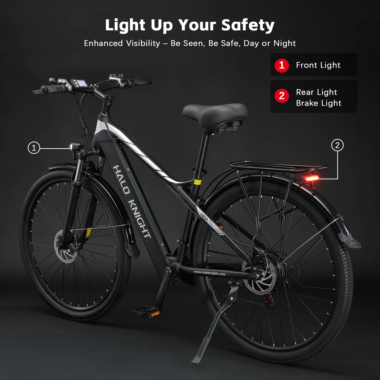 HALO KNIGHT H02 Adult Electric Bike 48V 750W 16AH Electric Bicycle 50KM/H Fast 60KM E Bike Cheap 29'' Ebike Powerful Motorbike