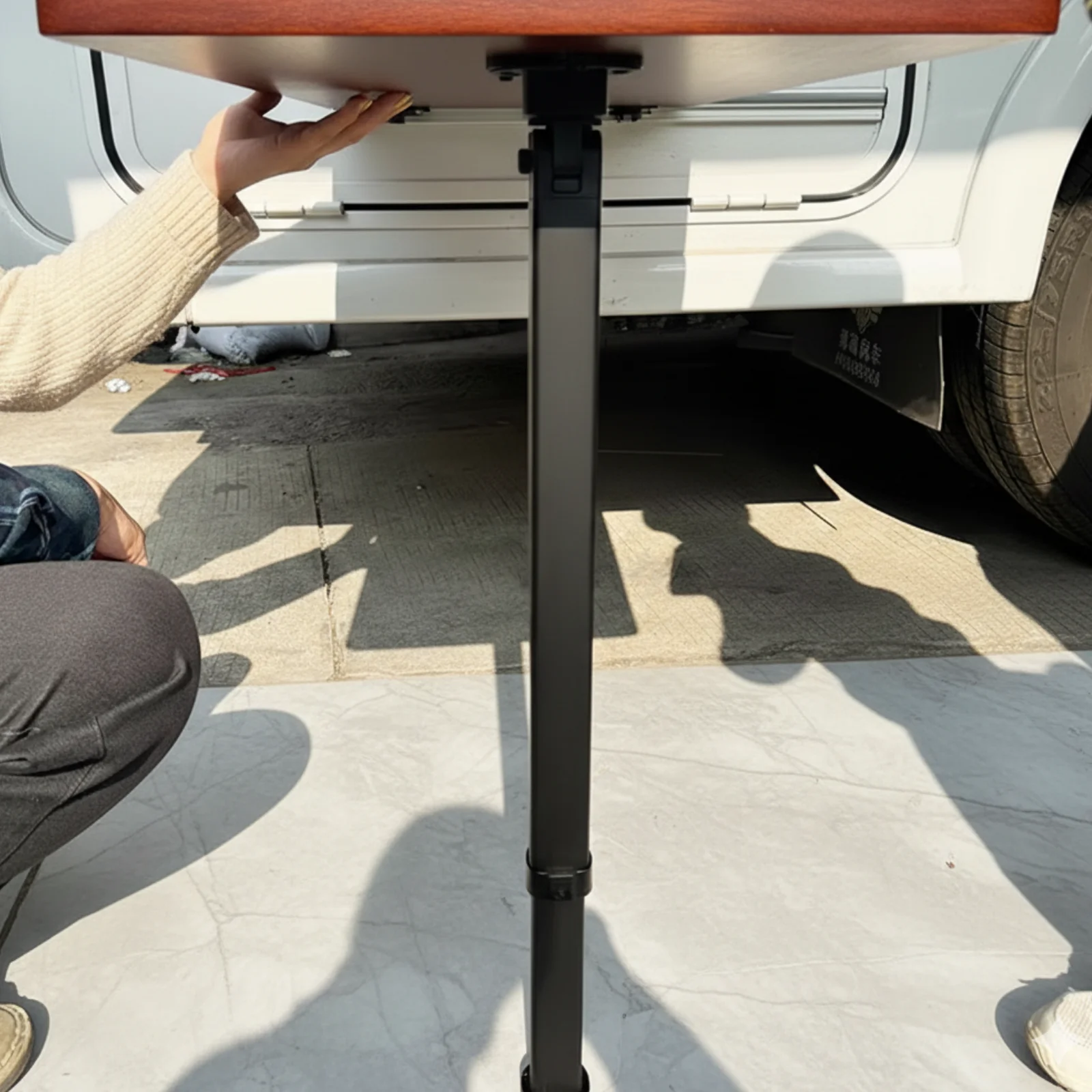 Folding RV Table Legs Adjustable 21-36 Inch Telescopic Aluminum Stand for Camper Caravan Motorhome Boat Furniture Hardware Parts