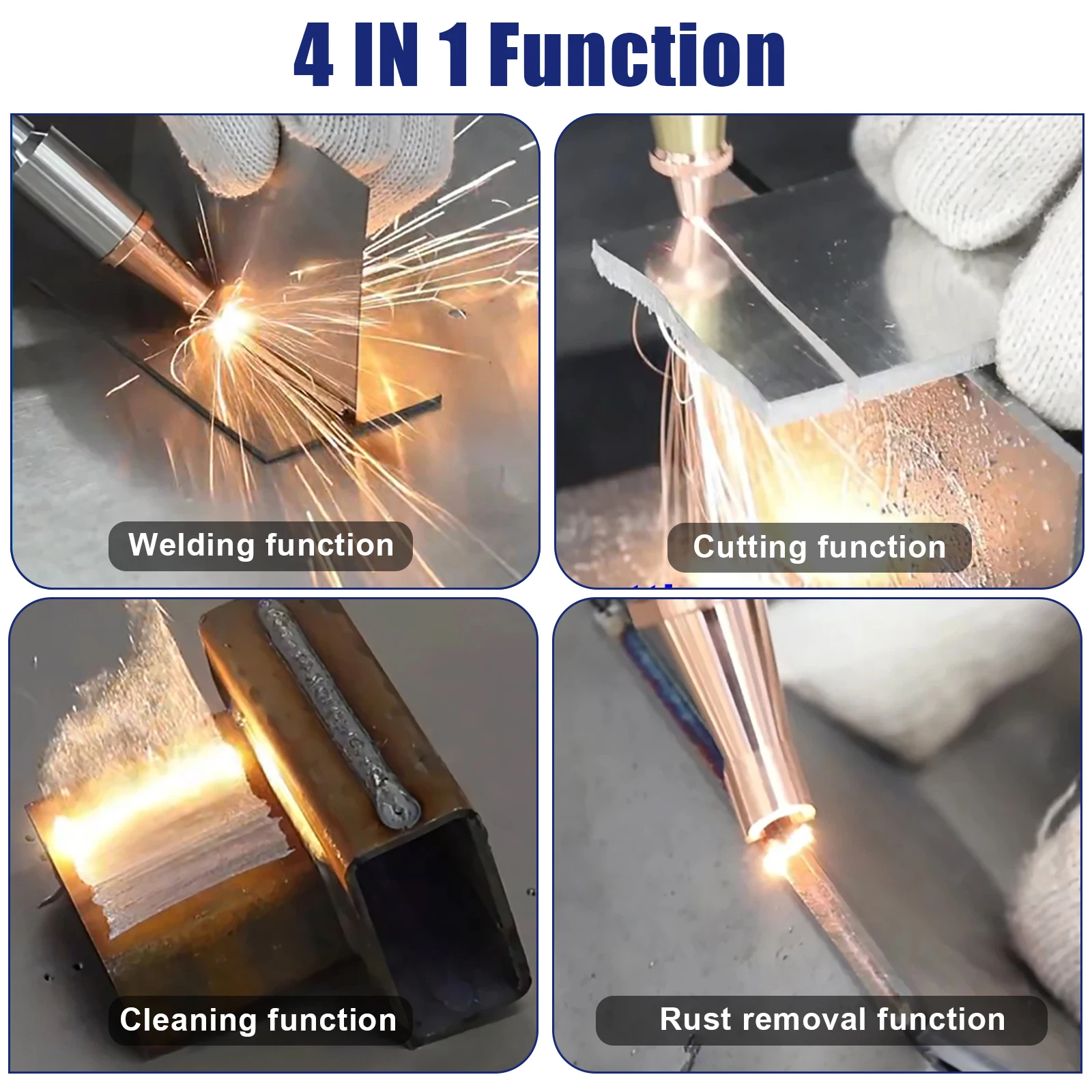 KPL 3000W 4 IN 1 Laser Welding Cutting Cleaning Soldering Machine Double Wire Feeder for Metal 2000W Handheld Fiber Laser Welder