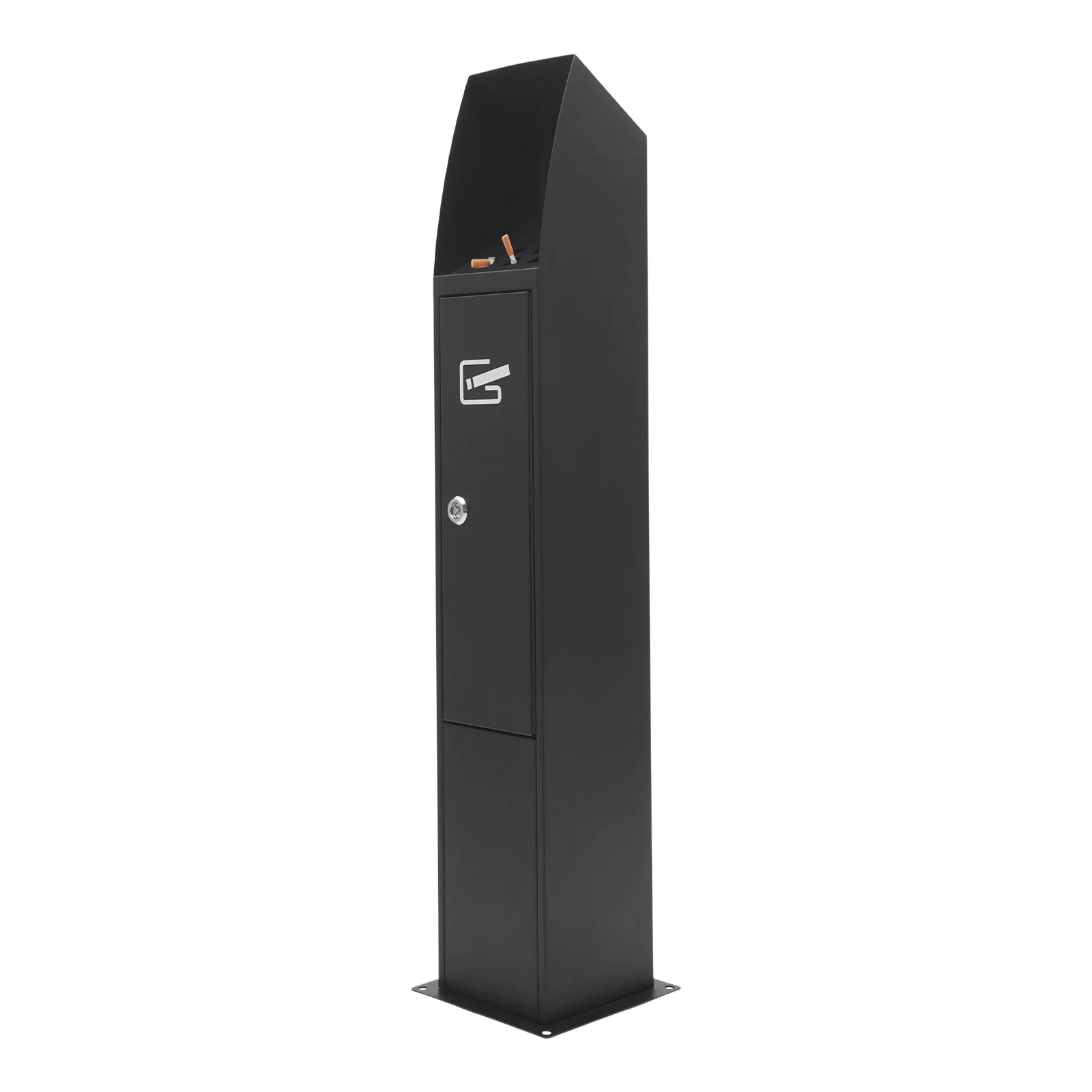 Standing Cigarette Butt Disposal with Lock and Key 1.27Gal Large Capacity Outdoor Ashtray for Hotel Office Bar Restaurant