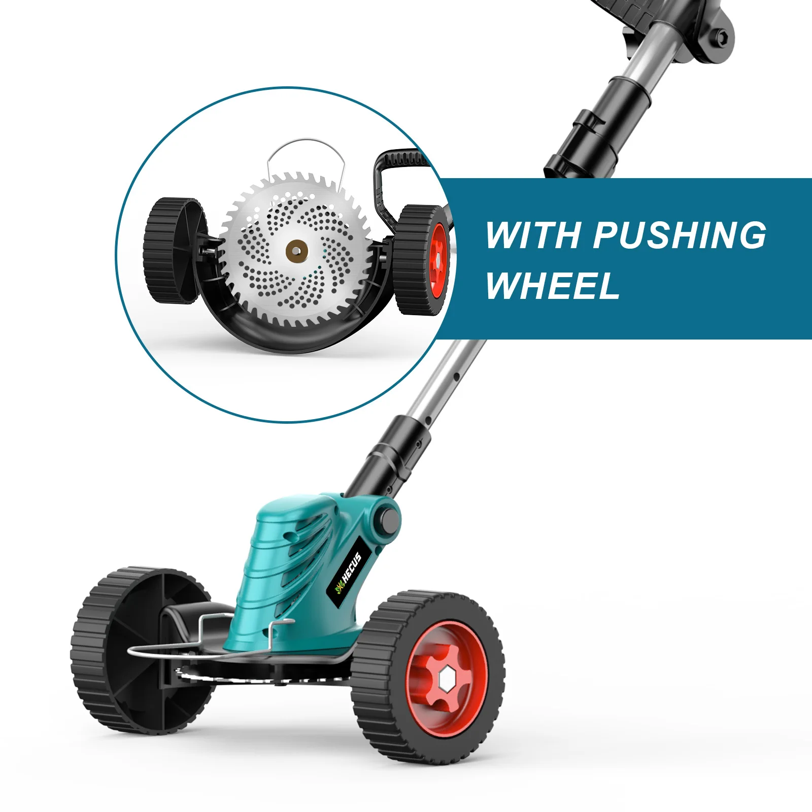 Gisam 8 Inch Brushless Electric Lawn Mower Cordless Grass Trimmer Adjustable Garden Cutter Power Tool For Makita 18V Battery Pin