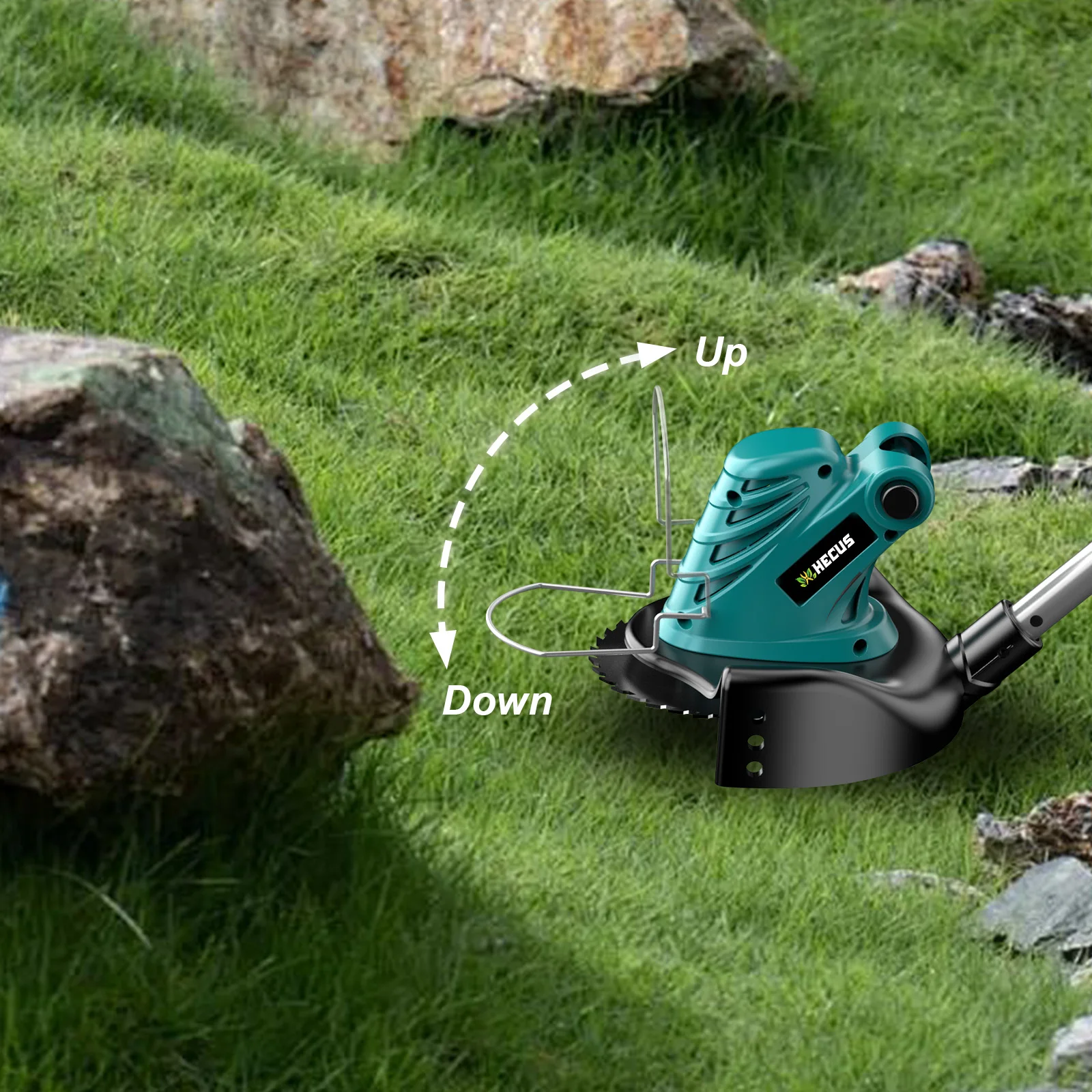 Gisam 8 Inch Brushless Electric Lawn Mower Cordless Grass Trimmer Adjustable Garden Cutter Power Tool For Makita 18V Battery Pin