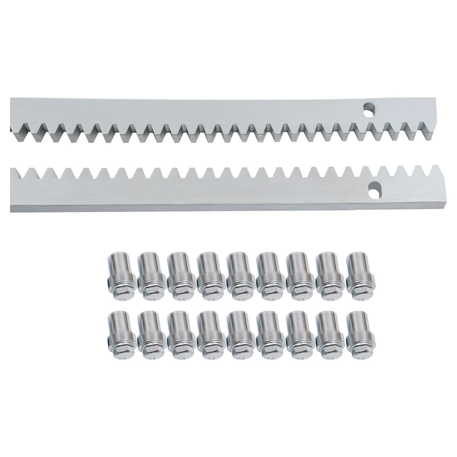 6Pcs Sliding Door Gear Rack 6*1m 0.47inch Thick Predrilled Sliding Gate Opener Rails Compatible with Most Sliding Door Motors