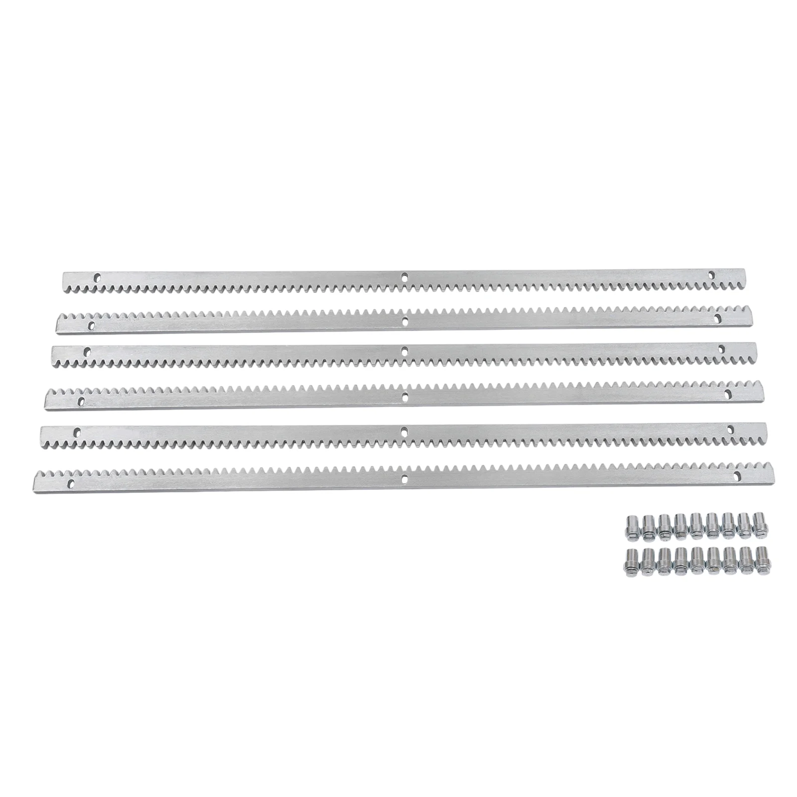 6Pcs Sliding Door Gear Rack 6*1m 0.47inch Thick Predrilled Sliding Gate Opener Rails Compatible with Most Sliding Door Motors