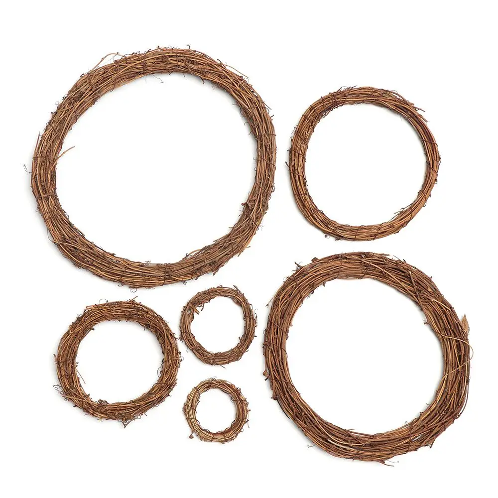 8-30CM Christmas Artificial Wreath Wicker Vine Ring Festival Rattan Garland Xmas Party Decoration Garlands