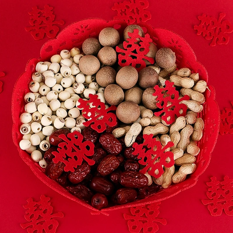 Mini Double Happiness Love Character Chinese Traditional Wedding Confetti Banquet Party Supplies Marriage Room Decoration