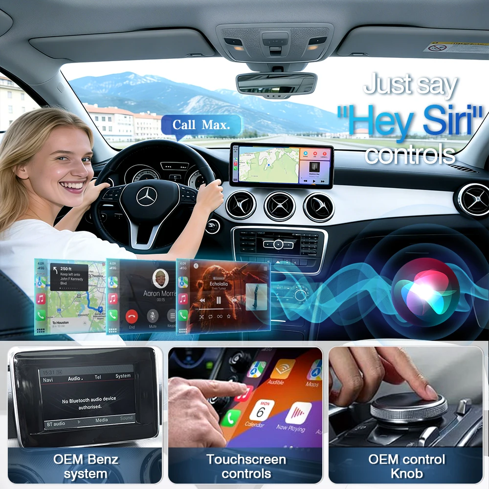 AUTOTOP 10.25" Linux Screen CarPlay Android Auto Multimedia Player For Mercedes Benz GLK Class X204 GLK300 GLK350 GLK250 BT WiFi