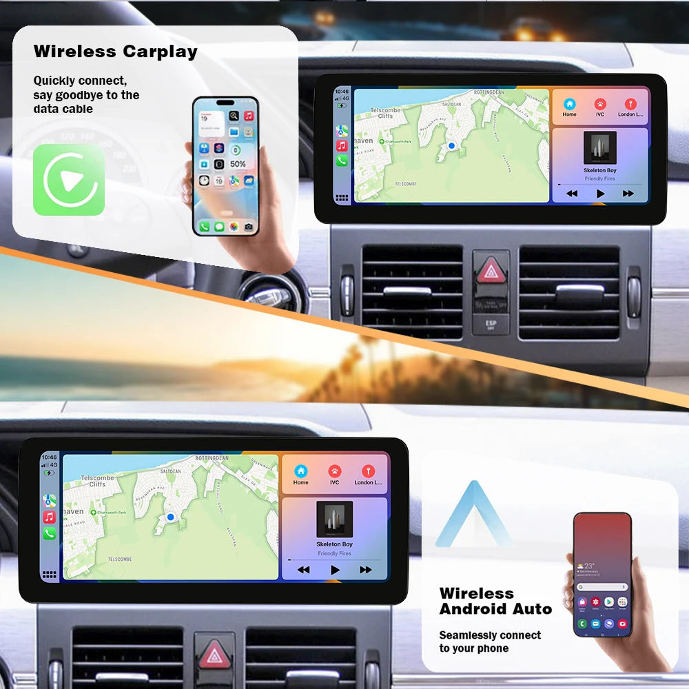 AUTOTOP 10.25" Linux Screen CarPlay Android Auto Multimedia Player For Mercedes Benz GLK Class X204 GLK300 GLK350 GLK250 BT WiFi