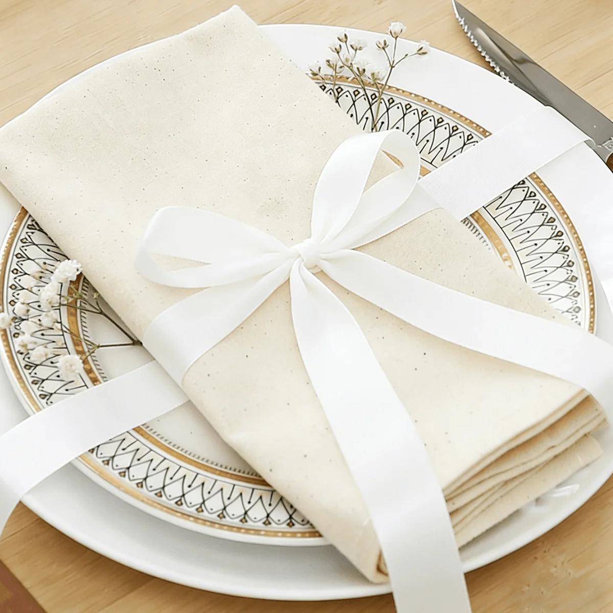 6/12Pcs 40x40cm Tablecloth Napkins, Durable Polyester Thickened Pads, Reusable Kitchen, Dining,Holiday Decorations