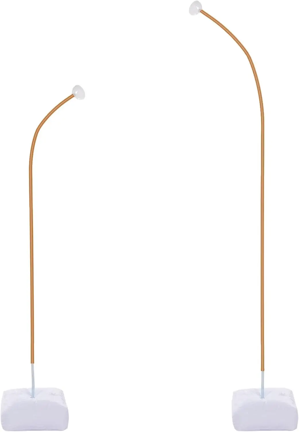 2-Size Half Balloon Arch Stand Kit-Bendable Brackets&Aluminum-Plastic/Iron,Stable Water Bags&30 Clips,Manual Pump&Complete Parts