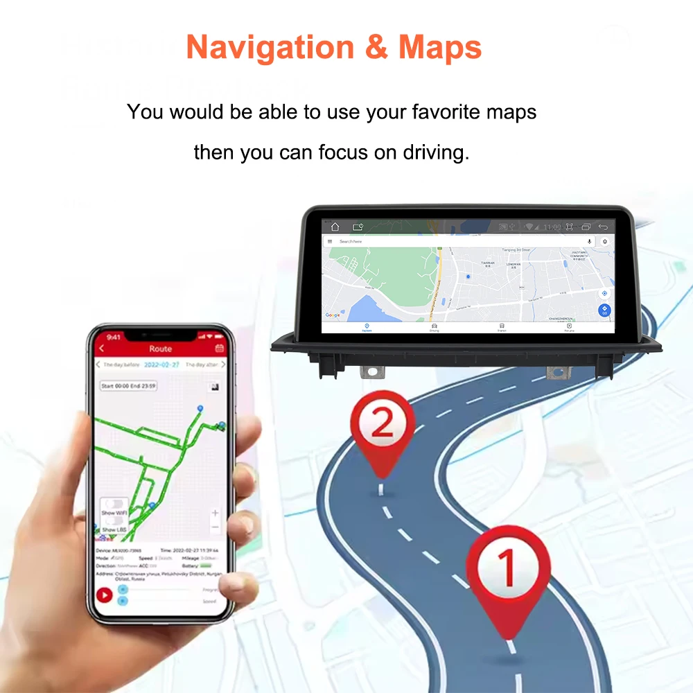 Thread free multimedia car radio Bonroad inch with Carplay and Android Auto, Linux system, for BMW X1 F48 2016-2017 NBT system, Mirror Link