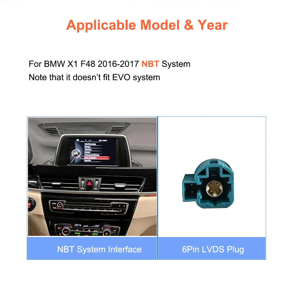 Thread free multimedia car radio Bonroad inch with Carplay and Android Auto, Linux system, for BMW X1 F48 2016-2017 NBT system, Mirror Link