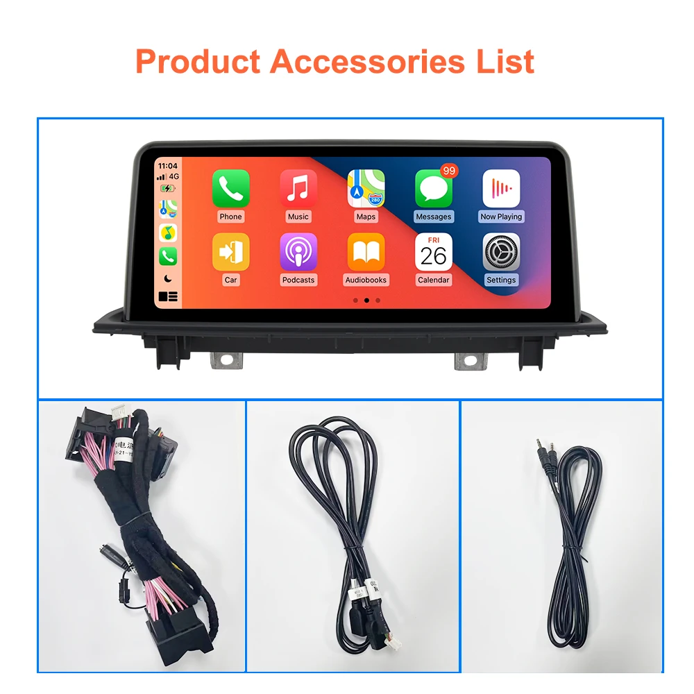 Thread free multimedia car radio Bonroad inch with Carplay and Android Auto, Linux system, for BMW X1 F48 2016-2017 NBT system, Mirror Link