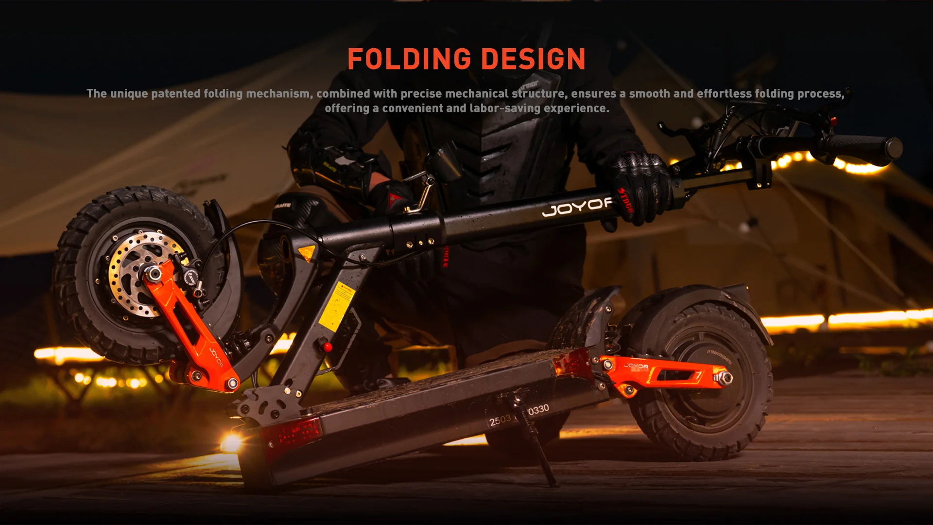 JOYOR T10 Adult Electric Scooter Dual Motor 60V18AH Battery Off-Road 10-Inch Tire Foldable E-Scooter for Off-Pavement