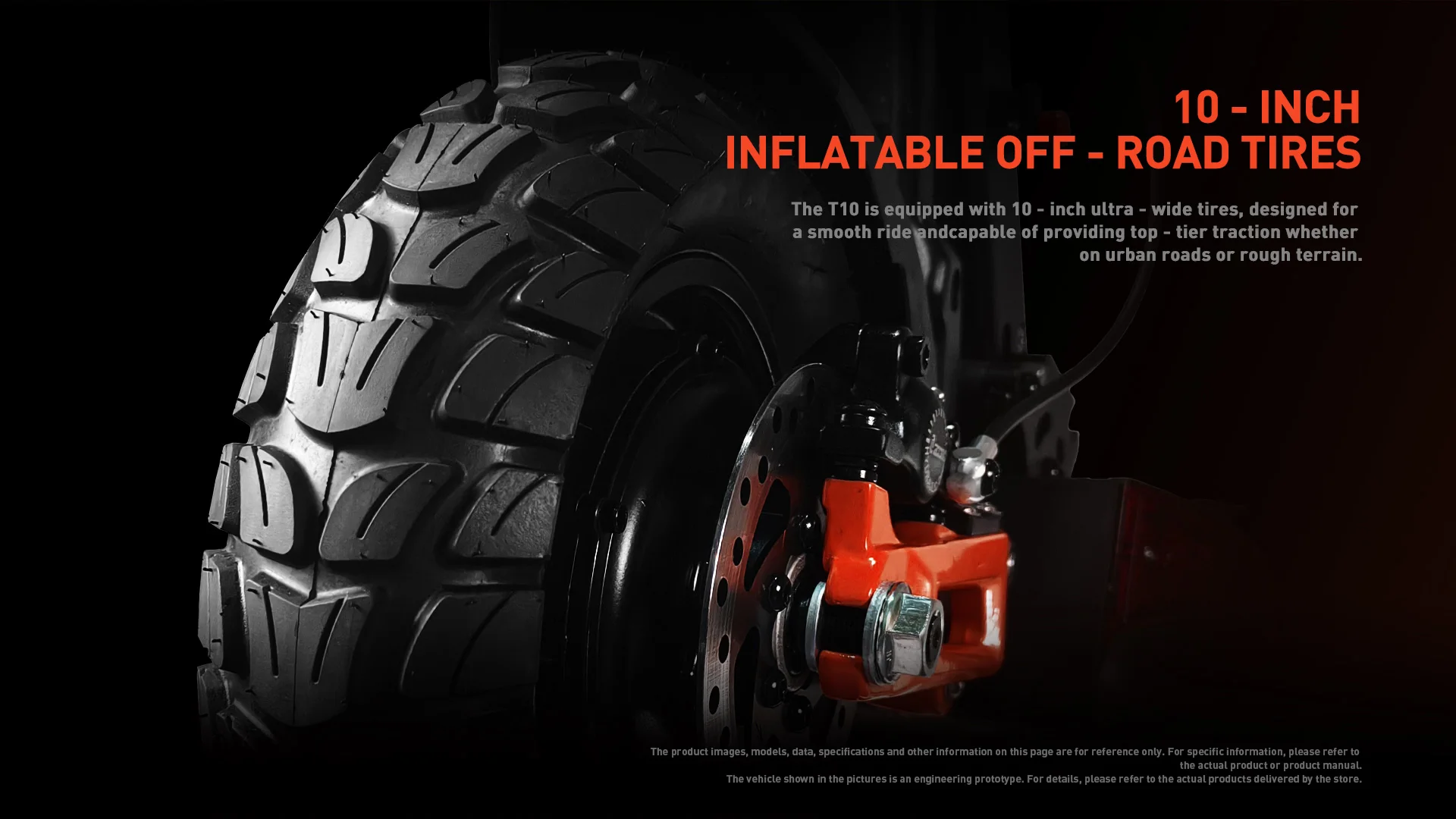 JOYOR T10 Adult Electric Scooter Dual Motor 60V18AH Battery Off-Road 10-Inch Tire Foldable E-Scooter for Off-Pavement