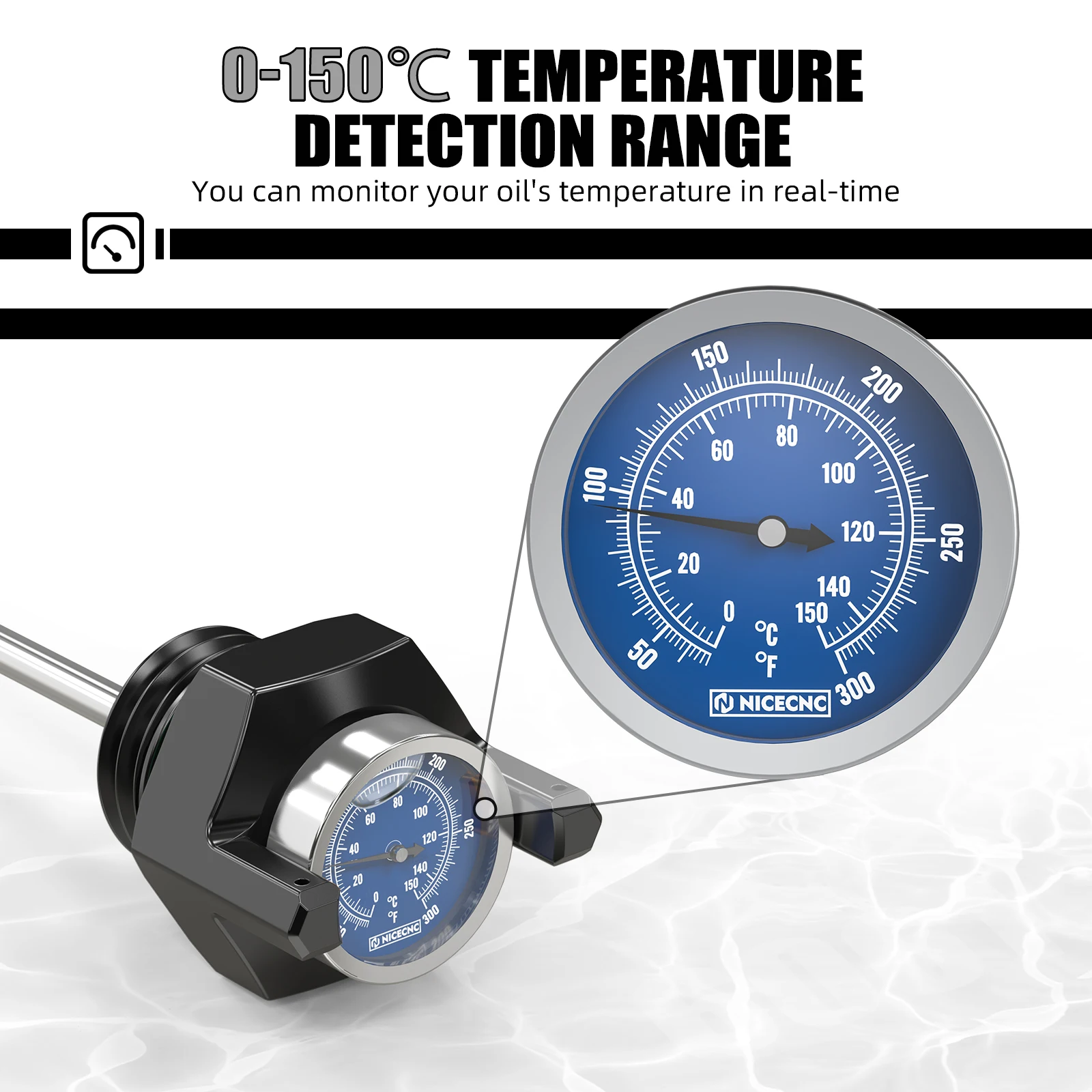 Oil Dipstick w/ Thermometer Gauge For Harley Street Glide FLHX 2017-2024 Road King FLHR Road Glide Limited FLTRK Electra Glide