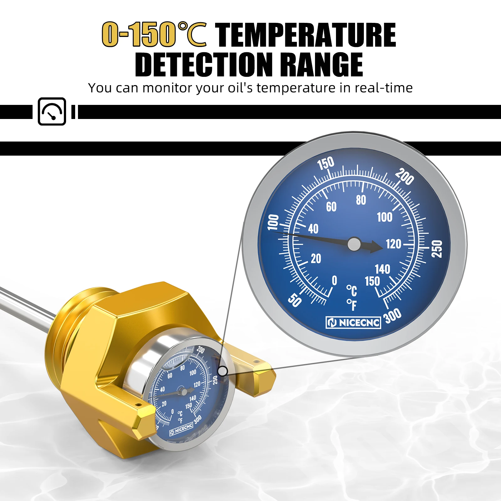 Oil Dipstick w/ Thermometer Gauge For Harley Street Glide FLHX 2017-2024 Road King FLHR Road Glide Limited FLTRK Electra Glide