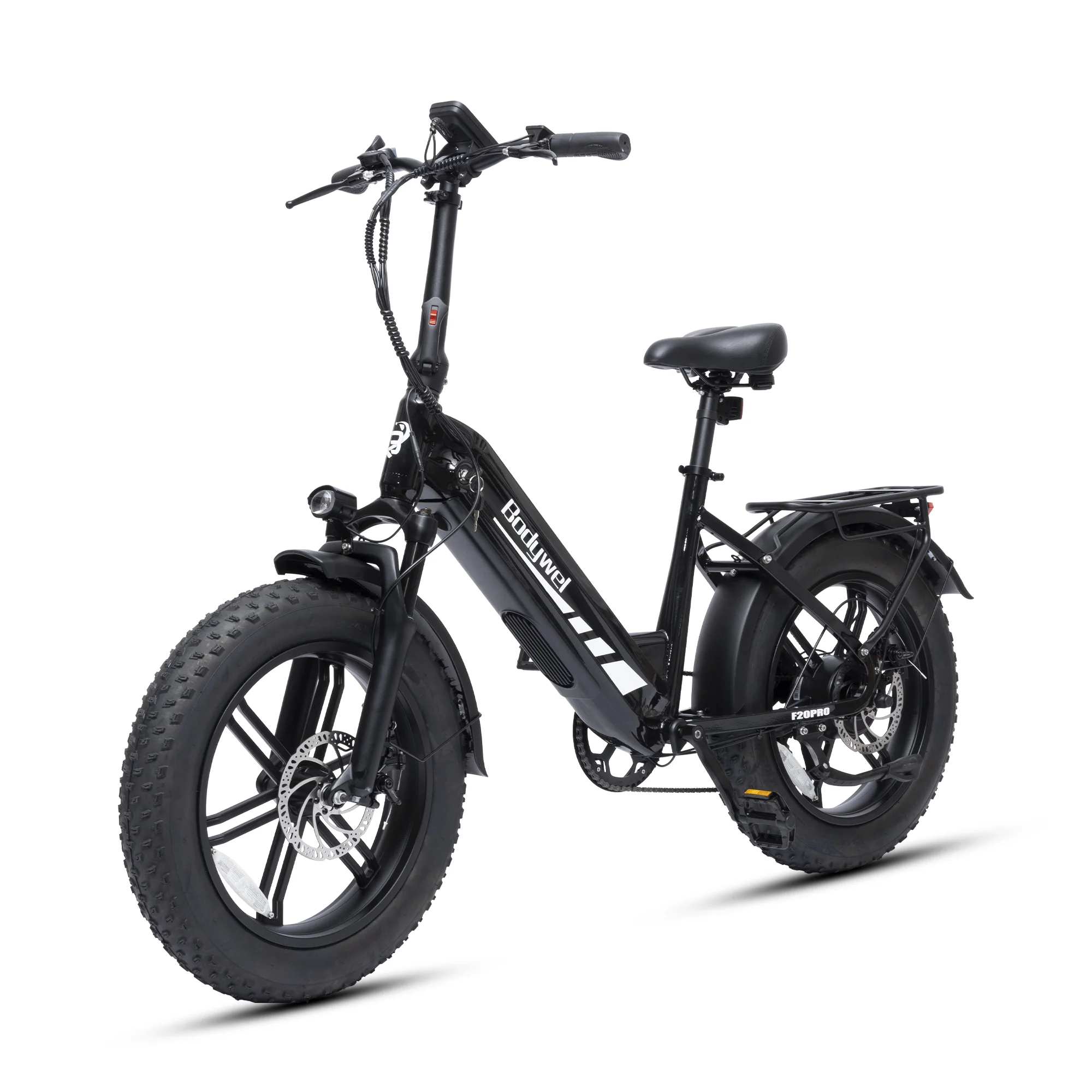 Bodywel F20 Pro Electric Bike for Adults 48V20AH Battery 20 Inch Tires Snowmobile Style E-Bicycle