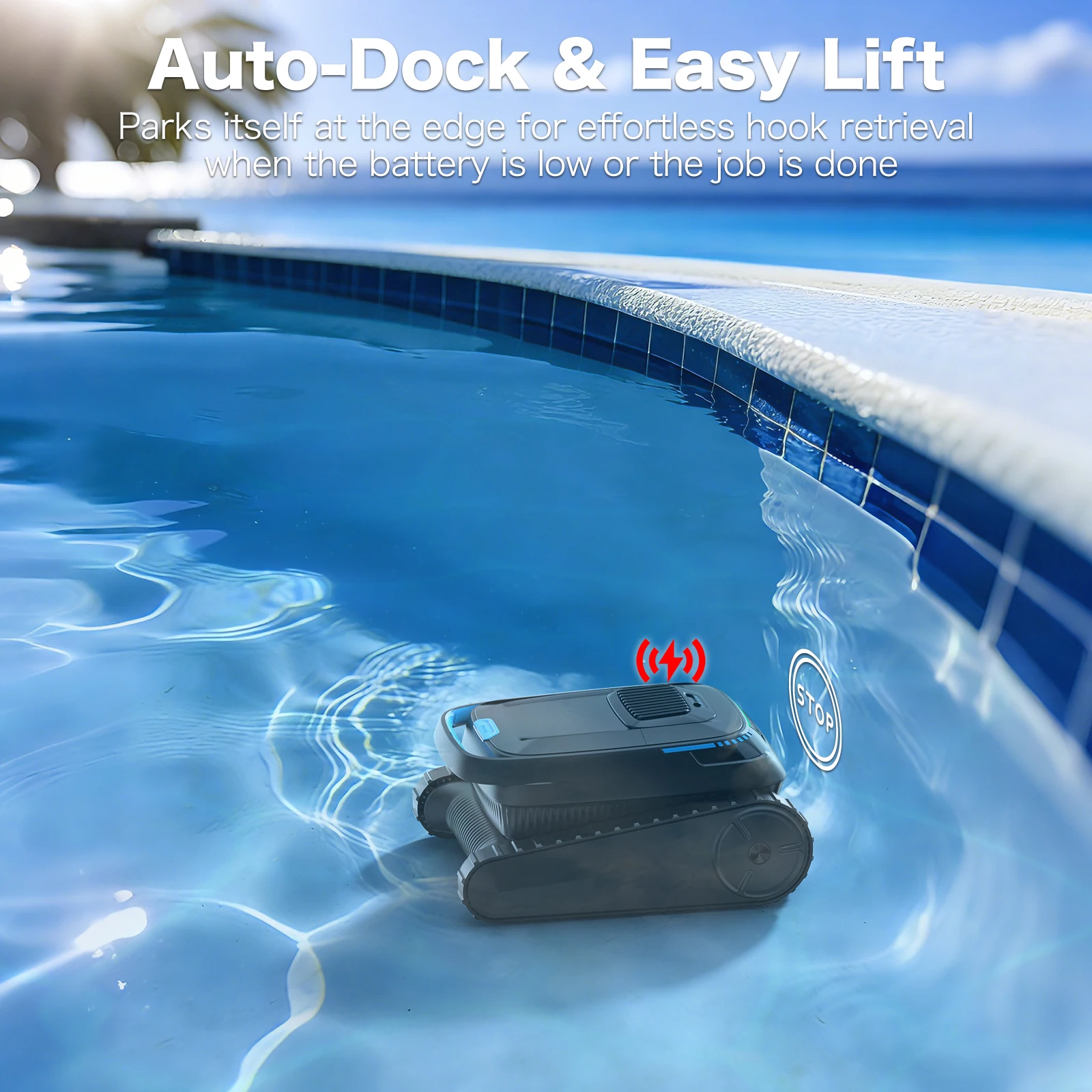 120Min ARROBO CP20 Cordless Robotic Pool Cleaner for Inground & Above Ground Pool Smart Navigation